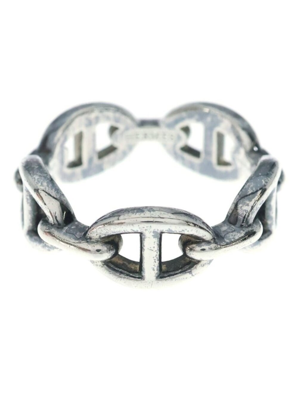 Hermes Chaine D'ancre Enchainee Ring Silver